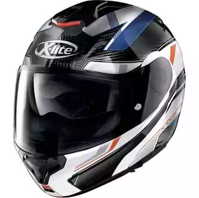 X-Lite X-1005 Ultra Carbon Powertrain Modular Flip Helmet N-Com Ready Blue White • $372.99