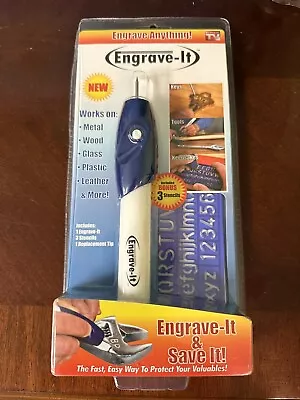 ENGRAVE IT Etcher For Metal Wood Glass Plastic & More - Sealed In Package • $8