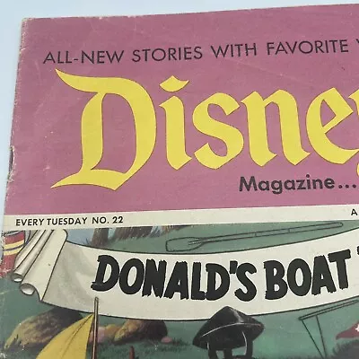 Disneyland Magazine 1972 No. 22 Fawcett Donald Duck Boat Race Mickey Goofy • $8