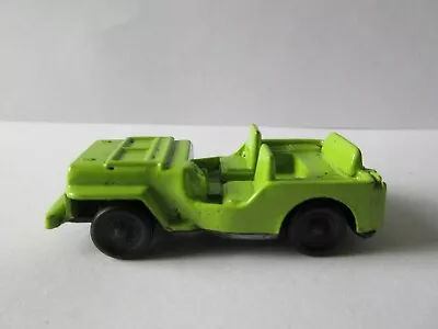 1970's MARX JEEP WILLYS GREEN DIECAST TOY PLASTIMARX MEXICAN MADE IN MEXICO • $49.99