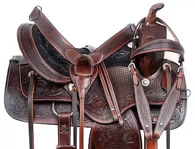 Western Pleasure Trail Barrel Racing Racer Horse Leather Tack Set 17 • $499.06