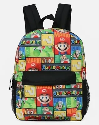 Super Mario Bros Characters All Over Print 16  Backpack Multi-Color • $19.99