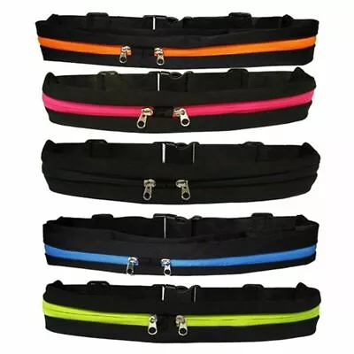 Double Zipper Gym Sports Waist Band Belt Case Strap For Phones • $21