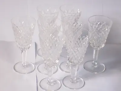 Vintage Waterford Crystal Alana X8  Sherry/ Liqueur Glasses  Etched Mark. • £40