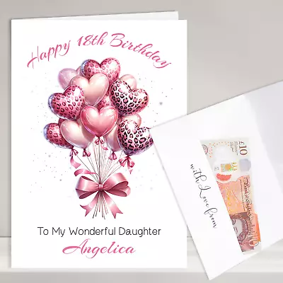 Personalised Money Voucher Wallet Gift Card  Happy Birthday Greeting Cards • £3.49