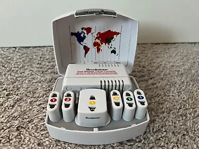 Brookstone Dual Voltage Travel Converter Kit Worldwide Color Adapters With Case • $25