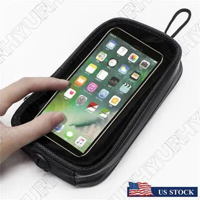 Black Waterproof Motorcycle Magnetic Fuel Gas Tank Bag Cell Phone Holder Pouch • $30.89