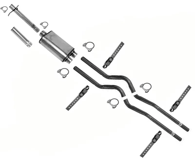 $262.83 • Buy For 1998-2001 1500 Pickup Ext Cab Short Bed Dual Exhaust ABS Aluminum Muffler
