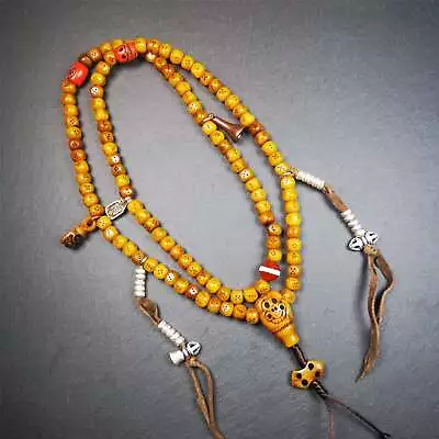 Gandhanra Tibetan Yak Bone Dice Beads Mala108 Prayer Beads For Meditation27   • $249.99