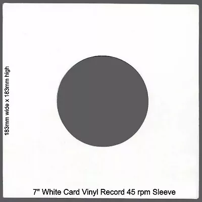 7  White Card Vinyl Record MASTERBAG 45 Rpm Vinyl Thumb Cut Sleeves Outer • £139.99