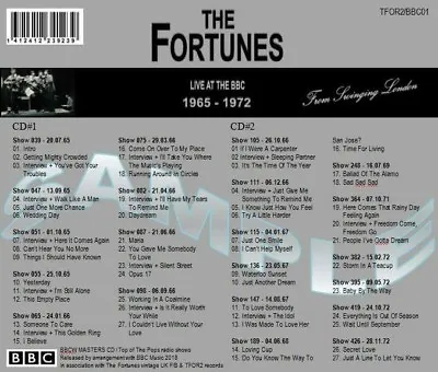 £14.99 • Buy THE FORTUNES Live At The BBC CD Box Set