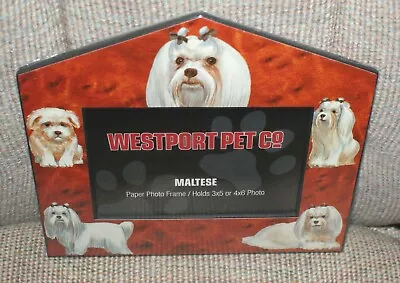 Dog Photo Frame Maltese New Fast Shipping Painted By Frank Bolle  • $5.99