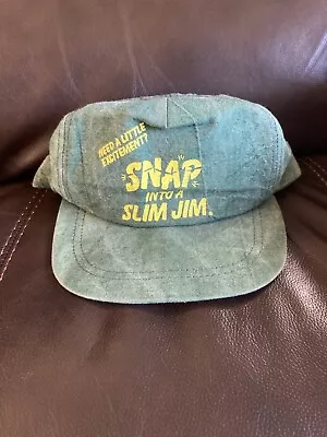 Slim Jim Trucker Hat Macho Man Rope Cap Snapback Hat Snack Food VTG 80s EUC  • $24.99