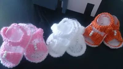 Baby Crochet Knitting Hand Shoes Sandals Clothes Socks Hats Caps Boots • £4.99