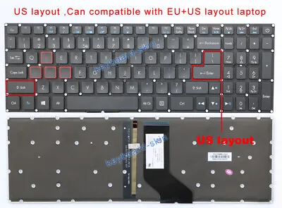 New For Acer Predator Helios 300 G3-571 G3-572 G3-572-72YF US Keyboard Backlit • $44.20