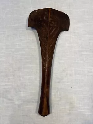 Antique South Pacific Samoan Carved Fa'alautaliga (Ear-Shaped Club) • $799.99