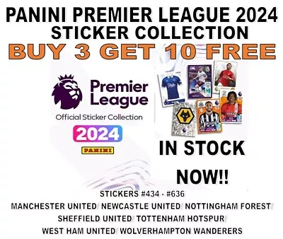 Panini Premier League 2024 Stickers Collection  #434 - #636 Man Utd - Wolves • £1.45