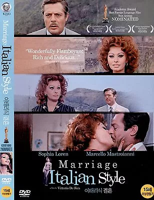 MARRIAGE ITALIAN STYLE (1964) - Sophia Loren Vittorio De Sica NEW DVD • $16.30
