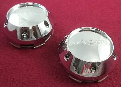 Menzari Street Concepts Wheels Chrome Custom Wheel Center Caps Set Of 2 # PCW-3E • $59.39