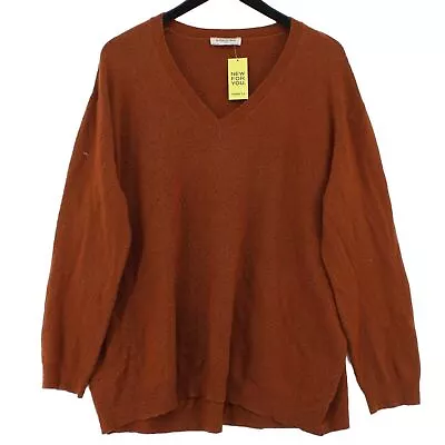 Zara Women's Maternity Top M Brown 100% Other V-Neck Pullover • £10.10