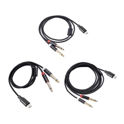 £7.44 • Buy Type-C Male Output To Dual 6.35 Jack Input Audio Cable Y Splitter Connector Line