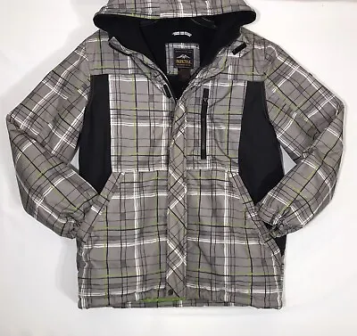 Pacific Trail Boys Hooded Jacket Gray White Black Jacket Striped Winter Size XL • $14.50