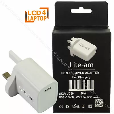 For IPad Mini 1st Gen A1455 USB-C 20W Adapter Fast Charge Charger • £5.99