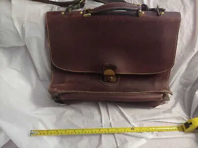 EUC Classic Holland (aka Mulholland) Brothers Bridle Leather Briefcase Brown • $219