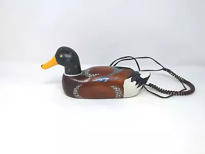 TeleMania Wooden Mallard Duck Wood Phone 80s Vintage Fast Shipping • $49.99