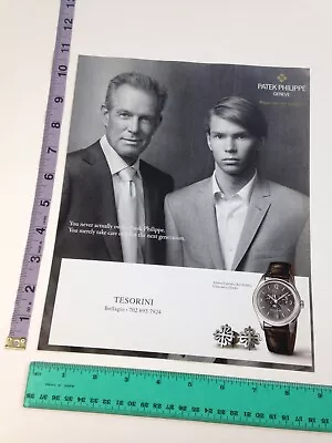 Clipping - Father Son Photo Patek Philippe 5146G Watch & Cufflinks Print Ad 2008 • $7.28