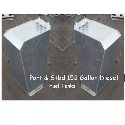 Coastline 152 Gallon Aluminum 52 X 37 X 24 Marine Boat Fuel / Gas Tank Set Of 2 • $1182.81