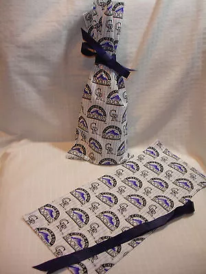 Colorado Rockies MLB Baseball Cotton Fabric Wine/Gift Bag NEW • $12.99