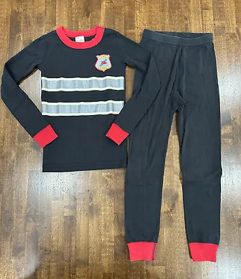 Hanna Andersson 120 6-7 Fire Chief Glow In Dark Long John Pajamas Fireman Costum • $14.99