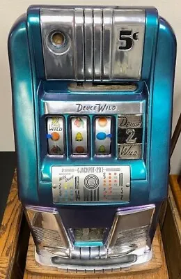 Mills 5c High Top Slot Machine Deuce Wild Circa 1950 Fully Restored • $3995