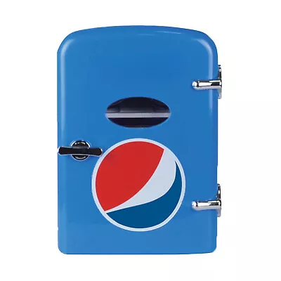 6 Can Or 4 Liters Mini Personal Fridge Cooler Blue • $26.99