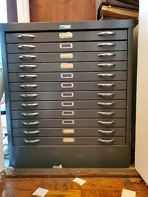 $400 • Buy Foster 12 Drawer Flat File Cabinet 31w-23d-36h