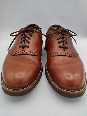 Dexter Oxfords Mens Size 9M Brown Leather Dress Shoes Vintage Saddle Shoes Old • $25.37