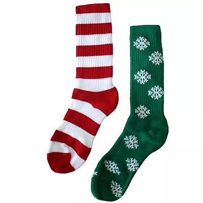 Women's Christmas Mismatched Crew Socks - 9/11 - NWT • $9.98