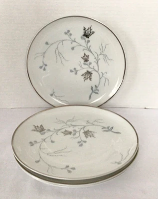 $32 • Buy Baronet / Eschenbach Silver Arbor Bone China: 4 Salad Plates, A21