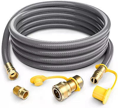 24FT 1/2” Propane To Natural Gas Hose With Quick Connect Conversion Kit Gas Line • $94.99