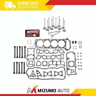 Head Gasket Set Intake Exhaust Valves Fit 90-92 Nissan Axxess Stanza 2.4L KA24E • $109.95