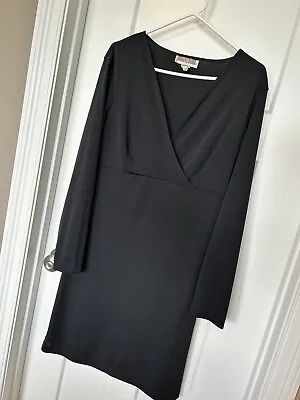 Maggy  London Black Wrap Dress Fits Like A Women's Size Large • $14.75