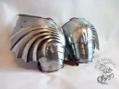 Medieval Knight Shoulder Warrior Armour Sca PAULDRON LARP Cosplay Christmas Gift • $122