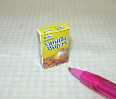 Miniature Tiny  Vanilla Wafers  Box Generic DOLLHOUSE Miniatures 1:12 Scale • $2.49