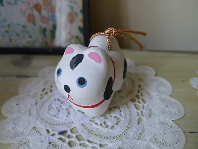 Japanese Pottery Doll Cat Ornament Bell Plaster Ornament Made In Japan  • £12.99