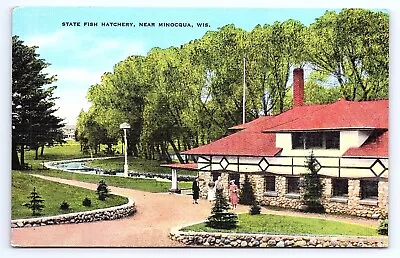 Postcard State Fish Hatchery Near Minocqua Wisconsin WI • $4.75