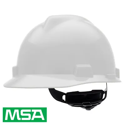 MSA 475358 Type 1 Front Brim White Hard Hat Class E With 4-Point Ratchet • $20.65