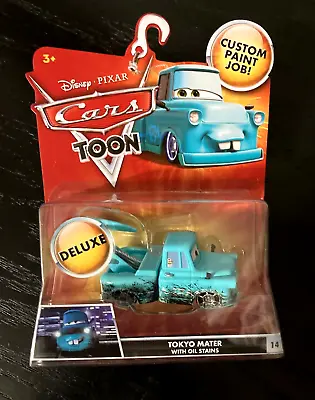 Disney Cars Toon Tokyo Mater With Oil Stains Deluxe #14 Diecast Tall Tales! NIP! • $63