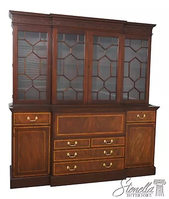 60606EC: HENKEL HARRIS Model 2384 Mahogany Breakfront Bookcase • $5795