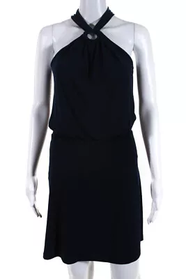 Veronica M Womens Sleeveless V Neck Knee Length Sheath Dress Navy Blue Size XS • $34.01